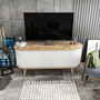 Hanah Home Soporte de TV Roble Oud y Blanco